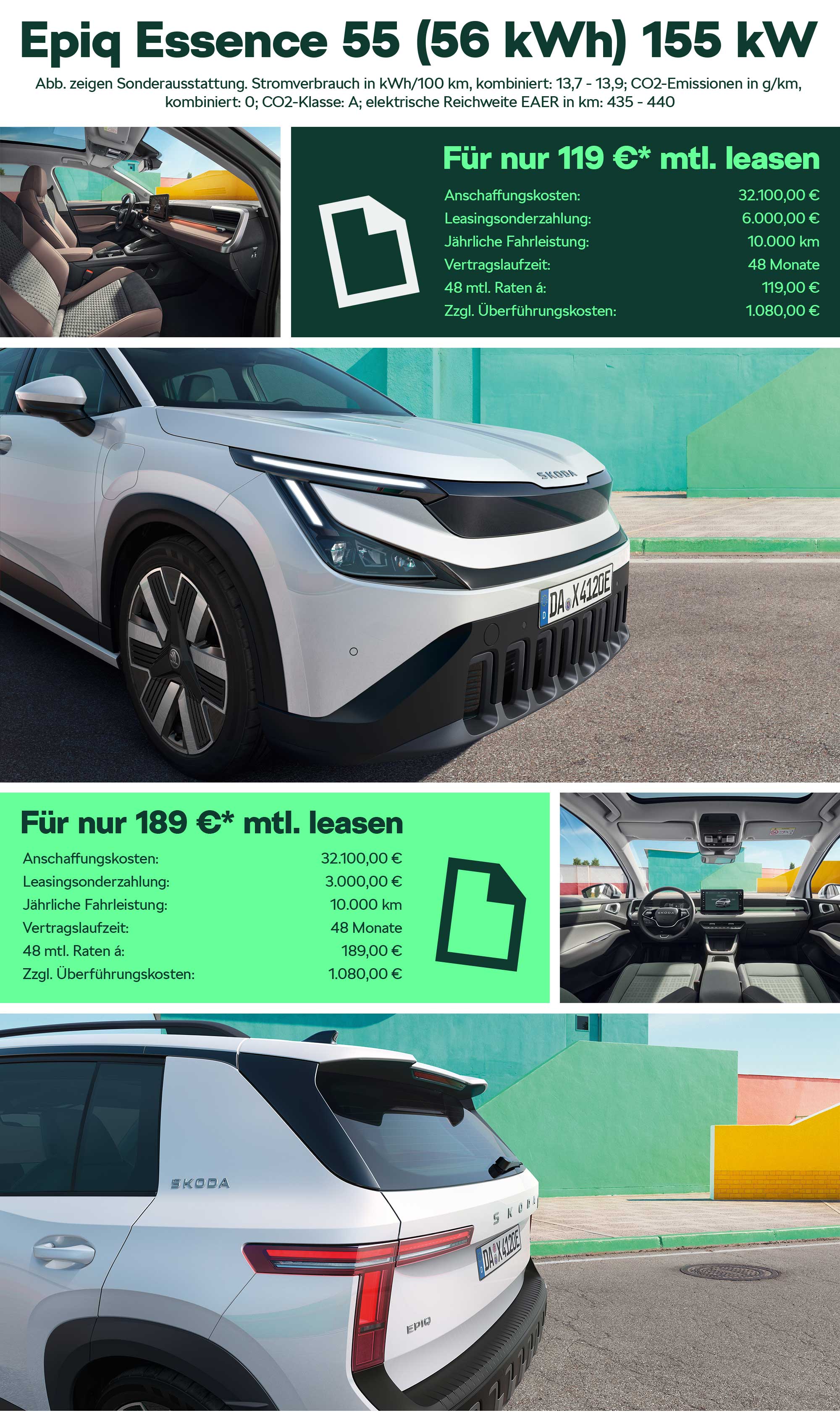 Leasingangebot für den Skoda Epiq